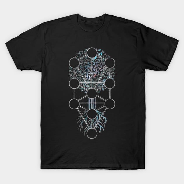 Kabbalah The Tree of Life - Etz Hayim T-Shirt by Nartissima